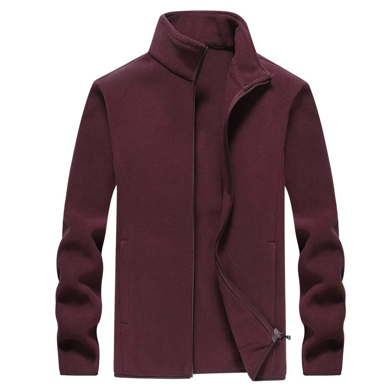 Winter fleece hiking jacket windbreaker for men Sportswear Wool lining thickened warm mens coat plus size overcoat 250117