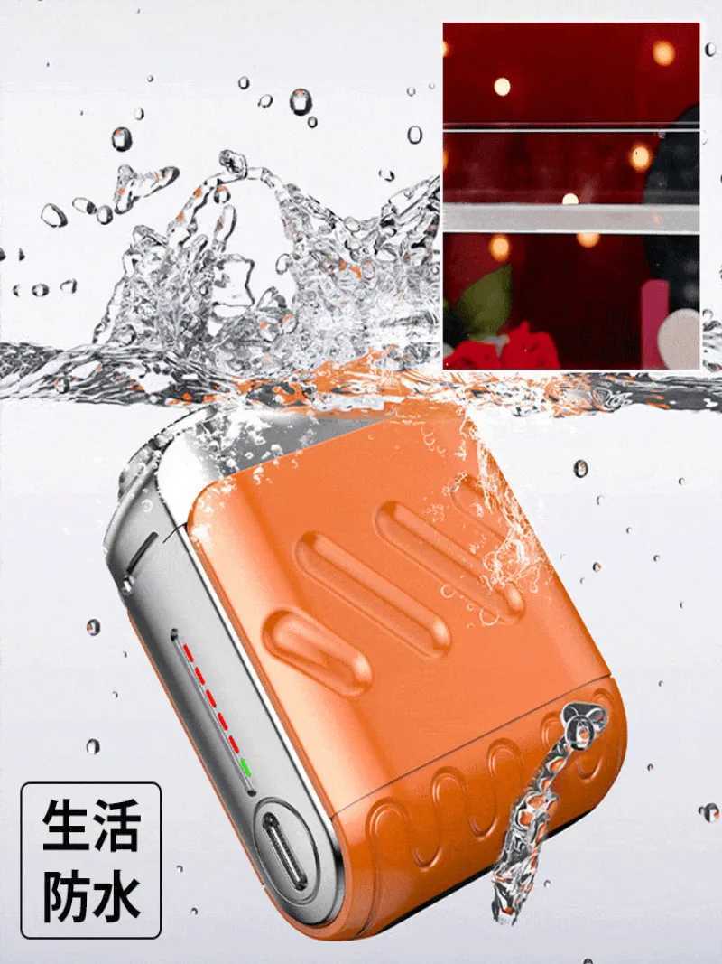 Men Electric Shaver IPX7 Waterproof Type-C Rechargeable Mini Travel Rotary Razor Portable Hair Beard Trimmer Remover ToolW250117