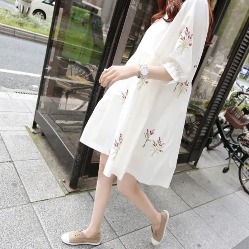Maternity Clothing China Casual Floral Dress Cotton Loose for Pregnant Women Maternity Clothes Casual Pregnancy Maternity 250116