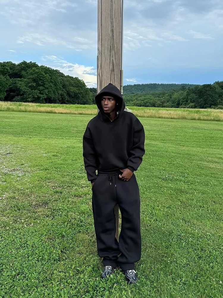 Y2K Gothic solid color mens hoodie retro casual oversized sportswear Harajuku hip-hop punk streetwear mens clothing ropa hombre W250117