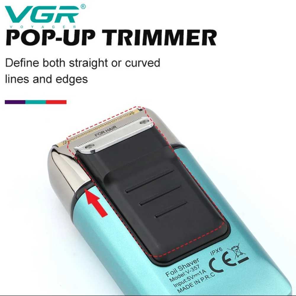 VGR Shaver Electric Beard Trimmer Waterproof Razor Professional Shaving Mane Bald Head Trimmer Razors for Shaving Men V-357W250117