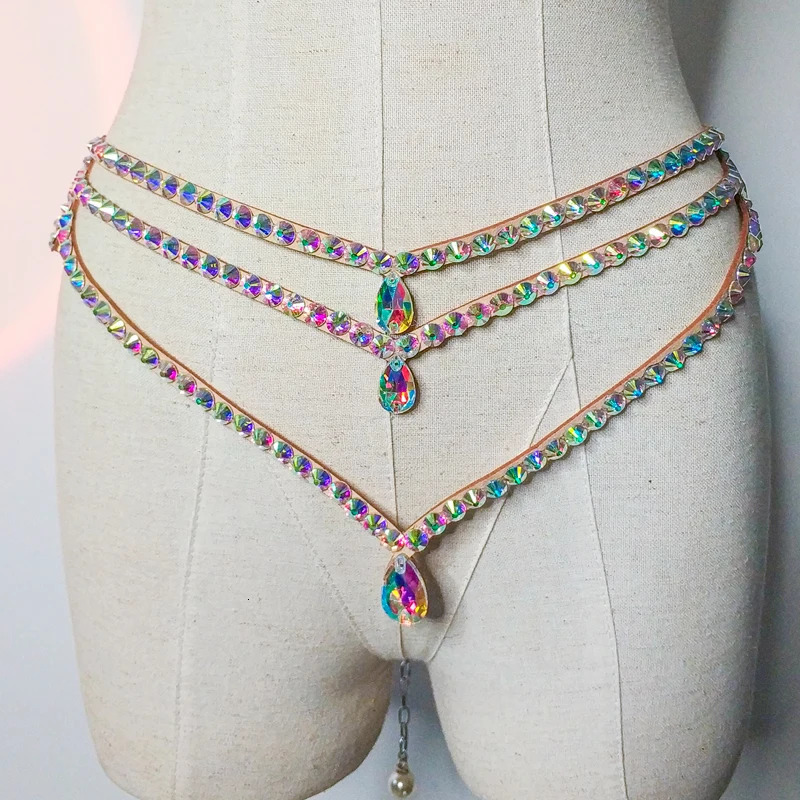 Sparkle Belly Dance Waist Chain Belt Shine Layered Rhinestone Body Belly Dance Jewelry Accessories Chain Adjusyable for Women 250117