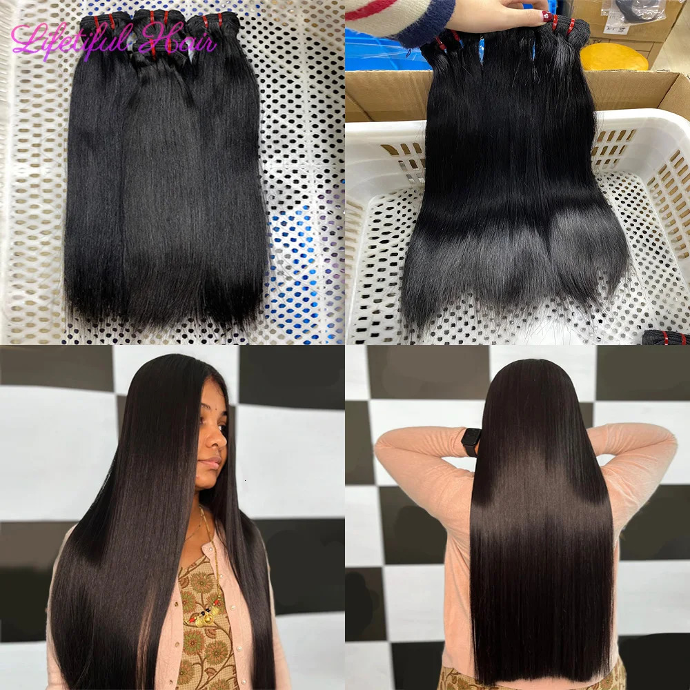 15A Double Drawn Hair Bundles Straight Vietnamese Raw Hair Bundles Human Hair Extensions 20 22 24 Inch Tissage Humain Hair 250121