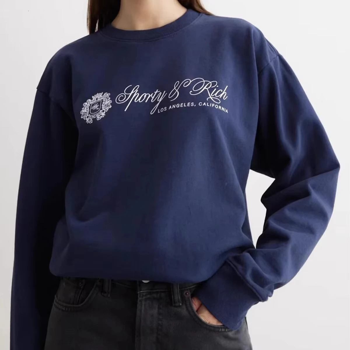 Autumn Arrival Sporty Make You Wellness Letters Printing Vintage Style Sweatshirts Women Oversize Cotton 90s Jumpers 250122