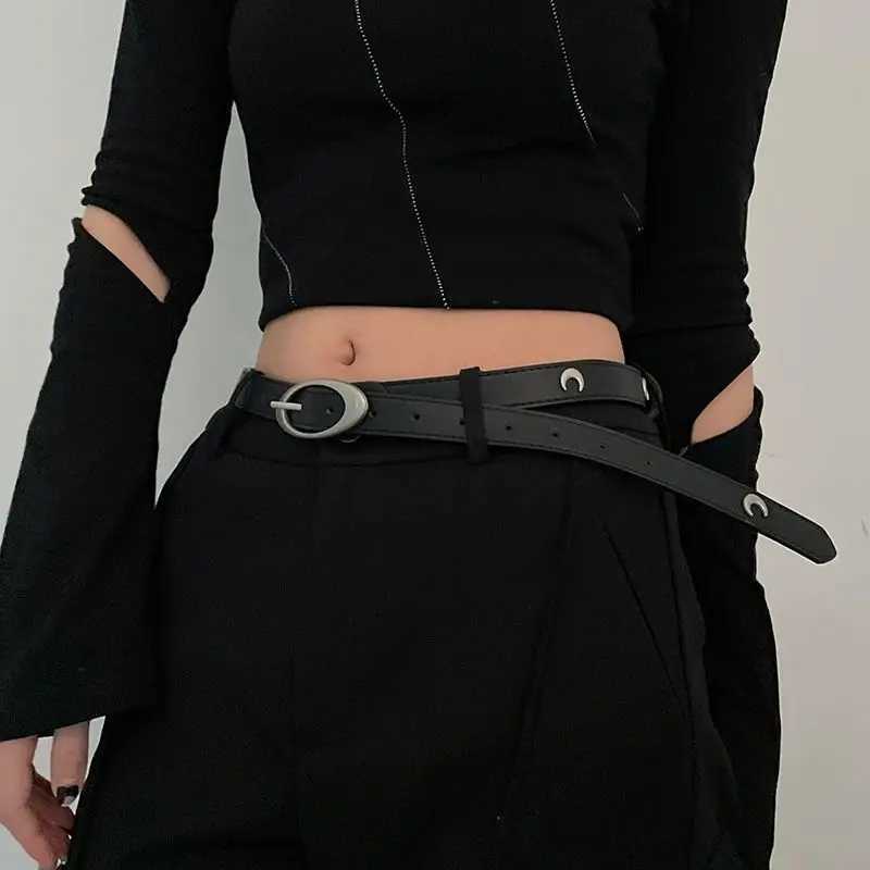 Niche belt female 2023 summer new korean hundred with jeans belt premium sense belt design black W250120