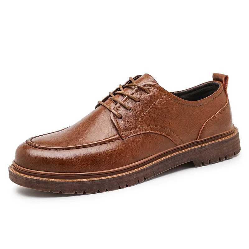 New Men Handmade Loafers Shoes Brogue Casual Shoes Men Genuine Leather Shoes Cargo Work Boots Business Casual SneakersXJ250118