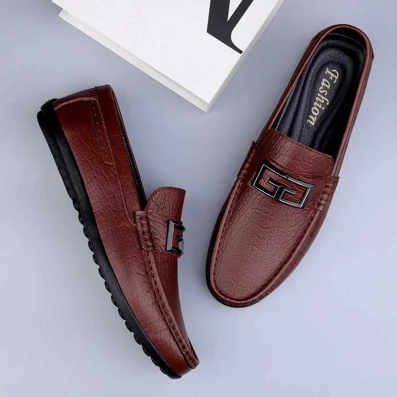 2023 Genuine Leather Mens Loafers Shoes Designer Men Casual Handmade Formal Slip Male Boat Shoes Zapatillas HombreXJ250118