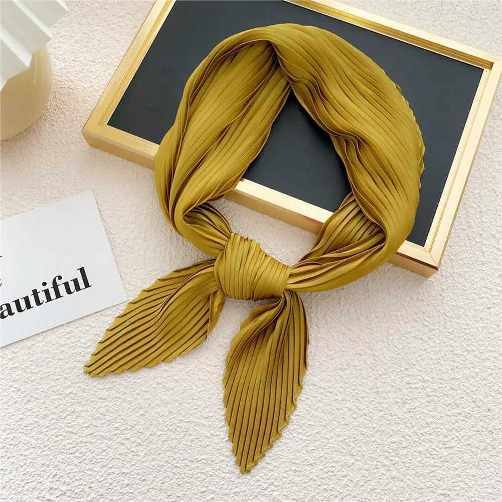 Super Soft Chic Thin Crinkled Scarf Neck Wear Temperament Female Scarf Pleated for Outdoor W250118