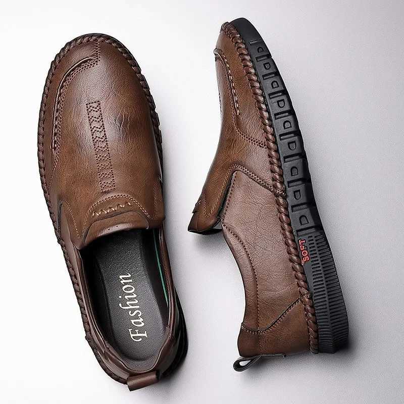 Business Casual Leather Shoes Daily Breathable Mens Leather Mens Shoes Genuine Leather Office Workplace Casual Business ShoesXJ250118