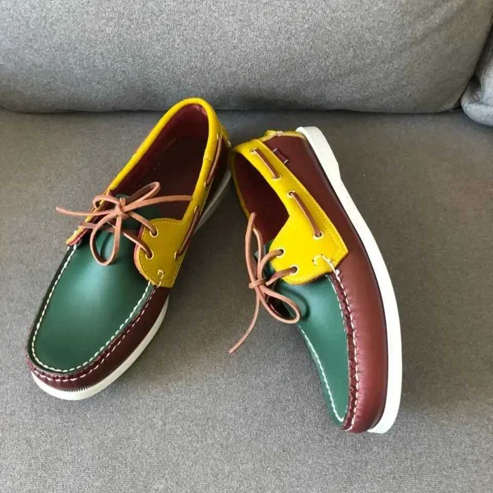 2025 Handmade Loafers Shoes for Men Genuine Leather Driving Shoes Designer Fi Docksides Boat Shoes Men FlatXJ250118