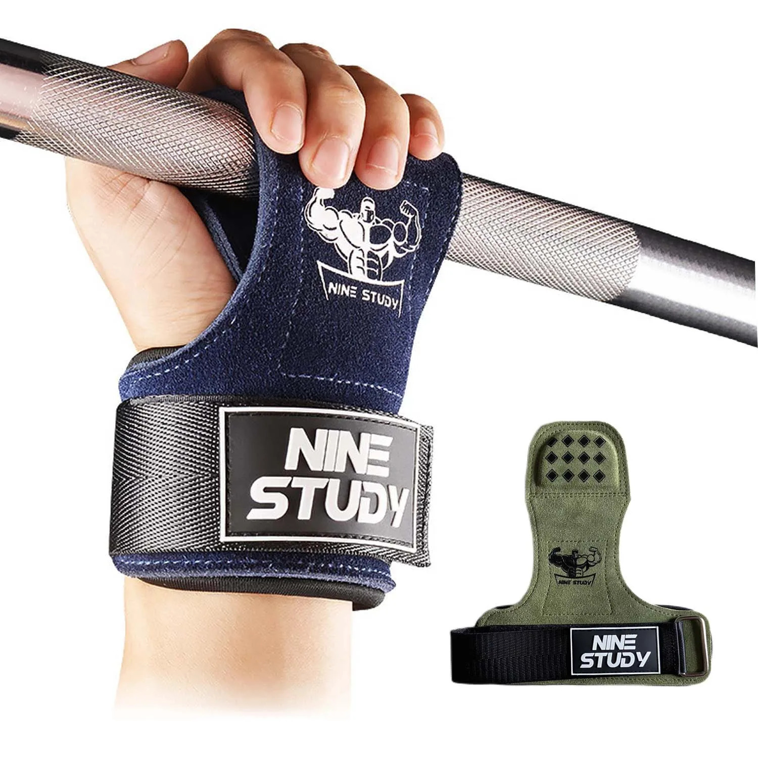 Cowhide Gym Gloves Grips Anti-Skid Weight Lifting Grip Pads Deadlifts Workout Fitness Gloves Pull Ups Bracer Protection 1 Pair 250118