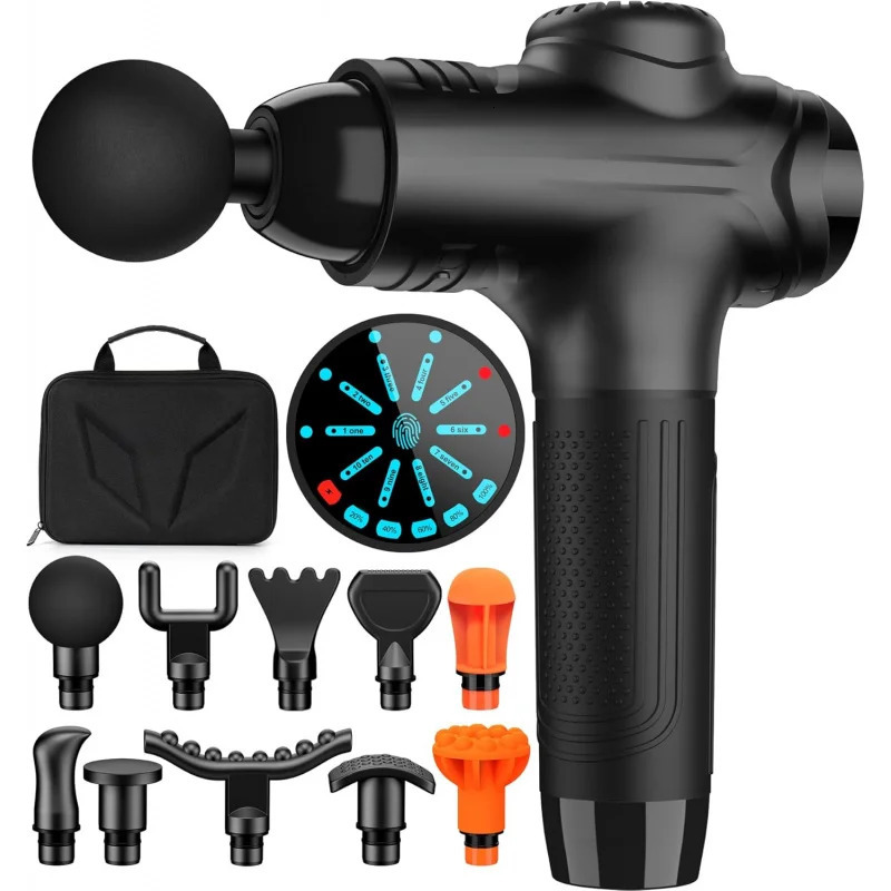 Massage Gun Deep Tissue Back for Athletes Pain Relief Attaching 10 PCS Replacement Heads 250108