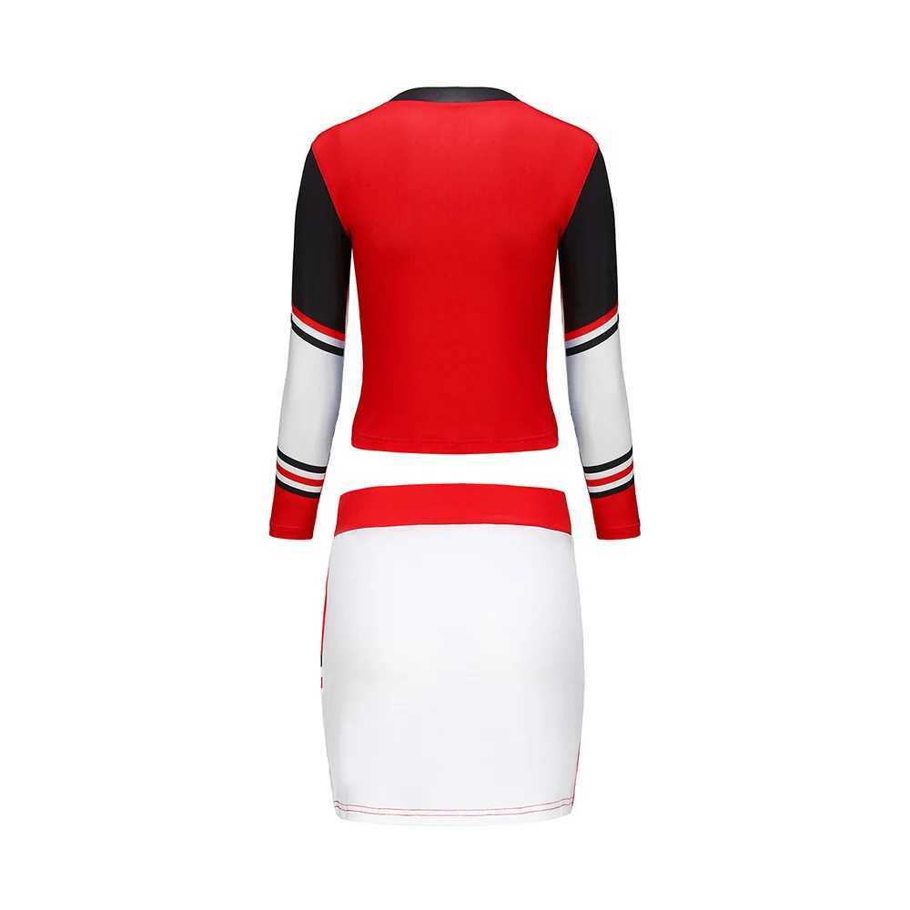 Child Cheerleader Uniform Dress Outfit Cosplay Costume School Girls Musical Sports Team Suit Summer Childrens Set Role PlayingW250121