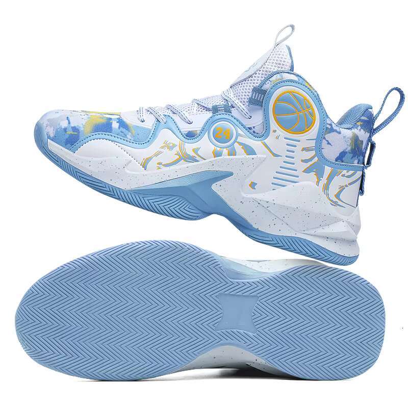 Men's Basketball No-Slip Bre a thable Outdoor Fa shion Graffiti Training Shoes