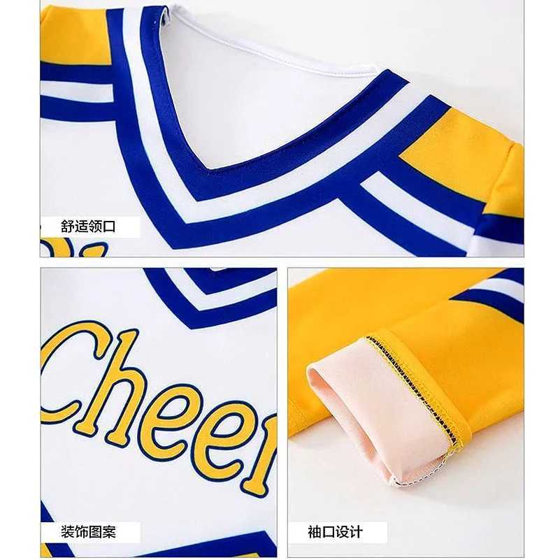 5 pieces/set for childrens competition cheerleading girls boys school team uniforms childrens performance costumes class set children girls school set