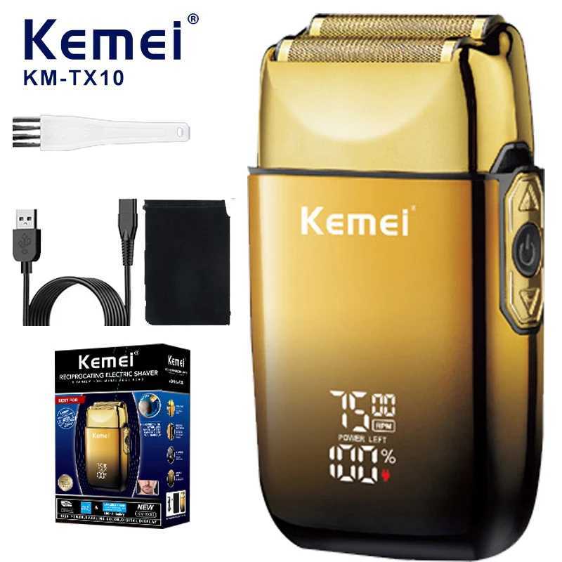Kemei TX10 electric shaver rechargeable beard foil shaver mens bald shaver mens shaverW250117