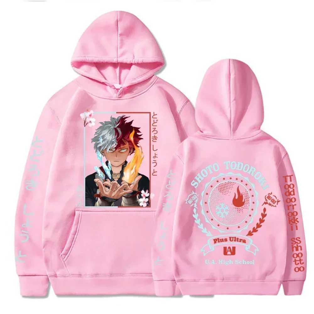 Anime My Hero Academia Todoroki Shoto Cool Hoodies Sweatshirts Women UA High School Harajuku Aesthetic Y2k Winter Warm Hoodies W250117