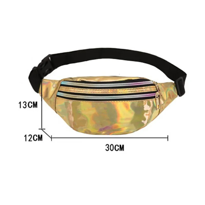Unisex Outdoor Waist Bag Adjustable Laser Fanny Pack Crossbody Chest Bag For Men Sports Workout Running Waist Packs For Women 250122
