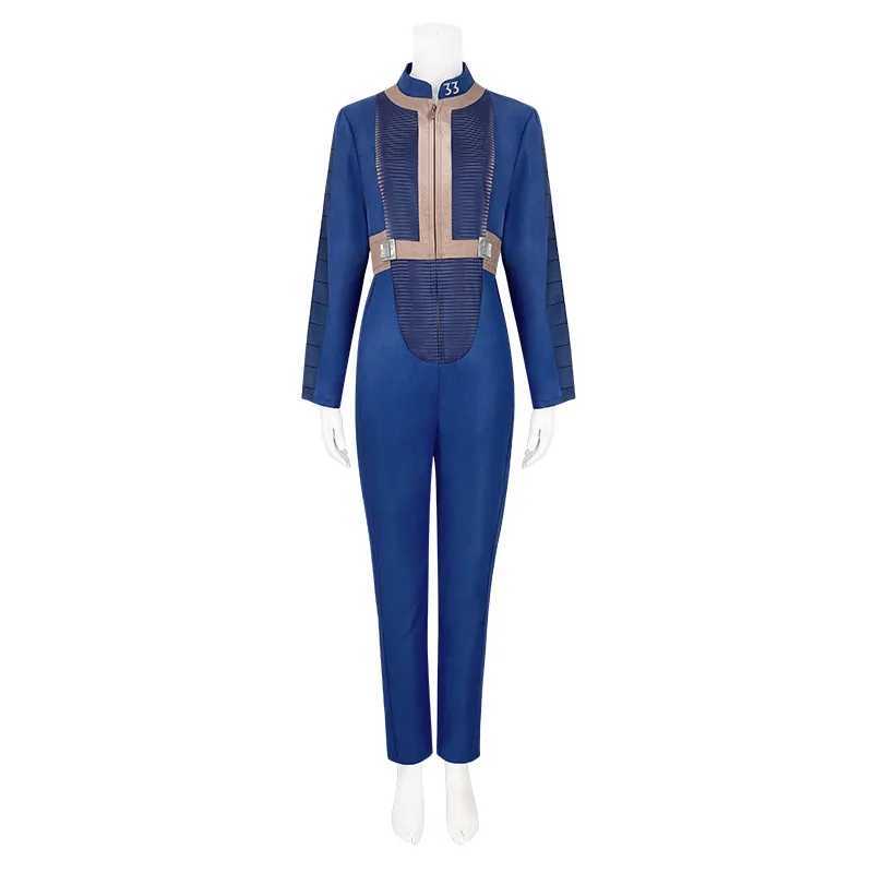 Game MacLean Cooper Cosplay Costume Radiation Disguise bodysuit Hero Blue Jumpsuit for Kids Adult Halloween Carnival Party W250117