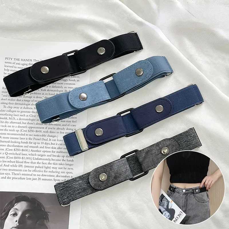New Adjustable Stretch Elastic Waist Band Invisible Belt Buckle-Free Belts for Women Men Jean Pants Dress No Buckle Easy To Wear W250120