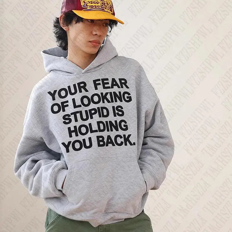 Hip Hop Y2K Hooded sweatshirt Harajuku Letter Print Punk Streetwear Hoodie Vintage Grunge Goth Oversized Pullover EMO 250109