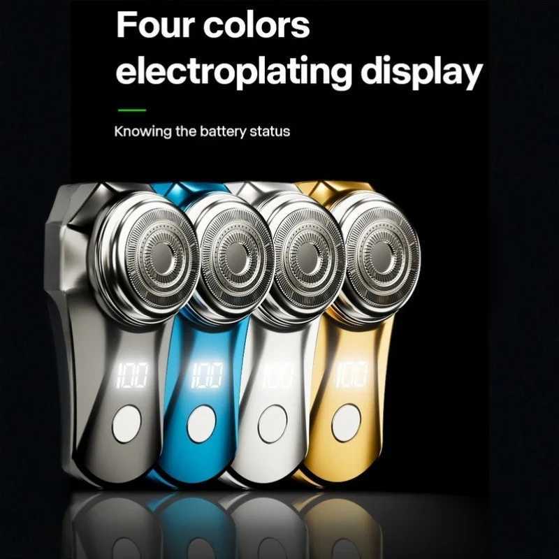 Mens Portable 3D Floating Electric Shaver TYPE-C Charging Waterproof Intelligent Digital ShaverW250117