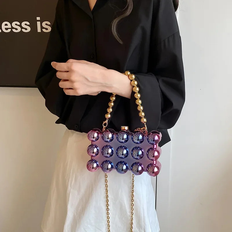 Mini Gold Chain Crossbody Bags for Women Y2K Korean Fashion Lady Evening Party Shoulder Bag Handbags and Purses 250113