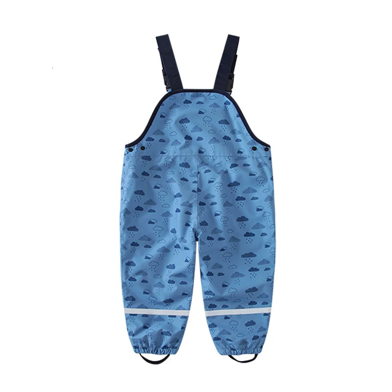 HONEYKING Children Waterproof Rain Pants Baby Jumpsuits Boys Girls Overalls Fashion Kids 250117