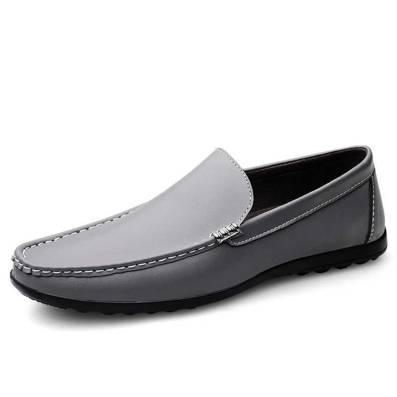 2025 Handmade Casual Men Genuine Leather Shoes Leather Casual Shoes Men Loafers Comfy Boat ShoesXJ250118