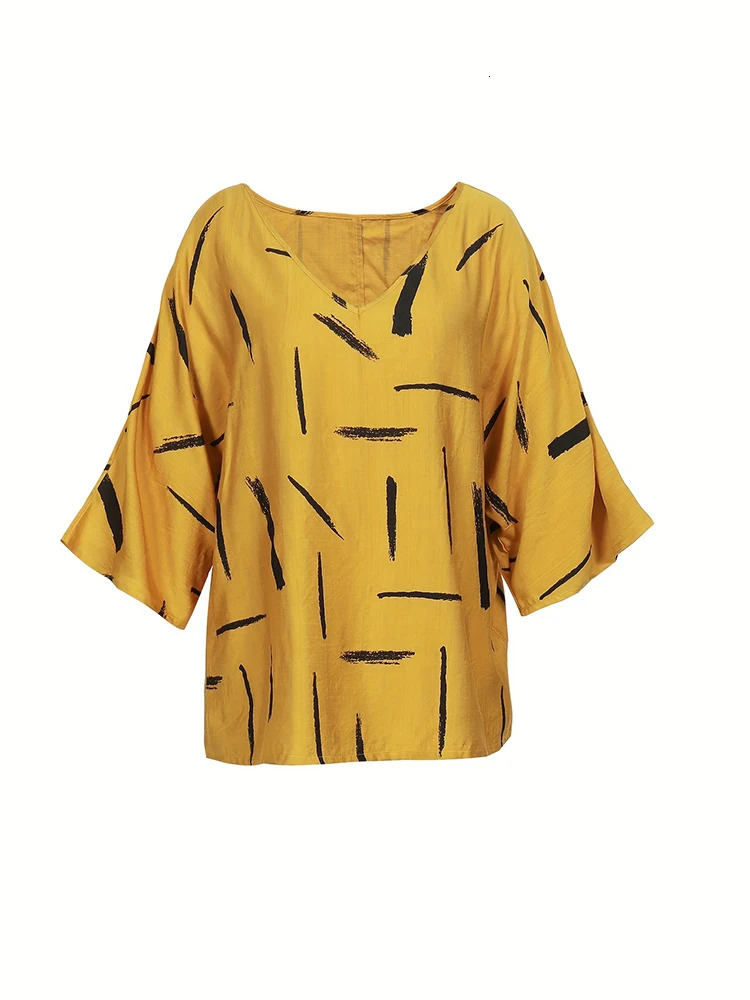 Plus size fashionable womens summer loose printed long sleeved top with pockets mens countryside twopiece set 250122
