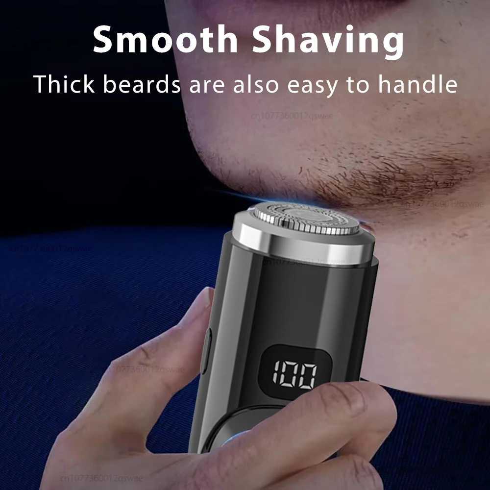Electric Razor for Men Rechargeable Mini Shaver Wet-Dry Beard Body Hair Trimmer Portable Mens Electric Shaver Pocket RazorW250117