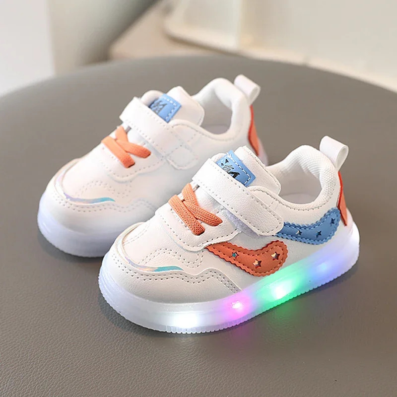 Spring Autumn Baby Girls Led Light Shoes Childrens Sneakers Toddler Glowing Outdoor Breathable Shoe 250115