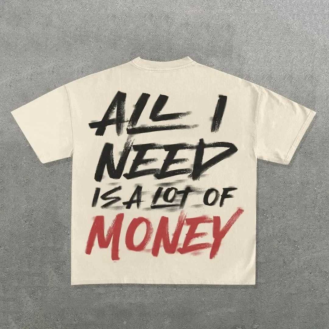 Streetwear Y2k T Shirt Mens Harajuku Hip Hop Graphic Print Oversized Cotton Round Neck TShirt New Gothic Short Sleeve Tops Ins W250117