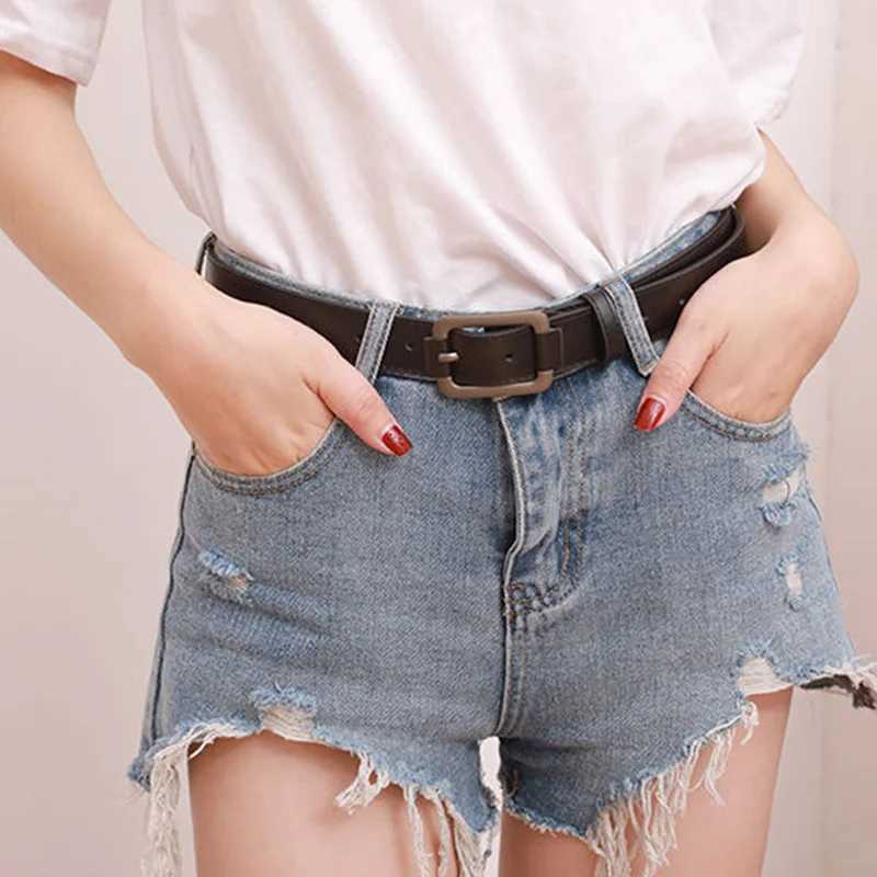 New Rectangle Pin Buckle PU Leather Belt For Men Women All-match Black Adjustable Long Waist Belts Unisex Jean Pants Straps W250120