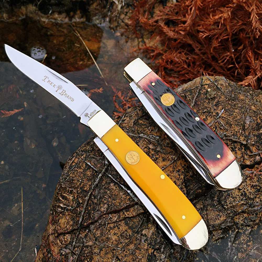 Watchman Knife Bone Slip Joint Multi Blade Folding Pocket Knives with Traditional Tree High qualityXJ250307