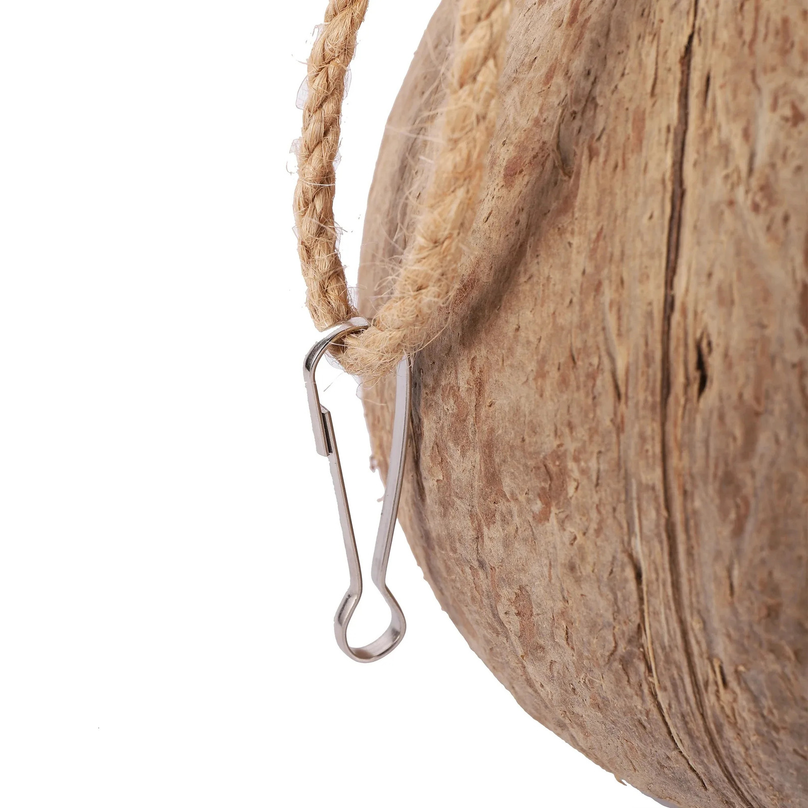 1 Pc Natural Coconut Shell Bird Nest Pet Bird Hanging Bird Nest Coconut Fiber Bird Nest Box With Ladder Pet Parrot Bird House 250121