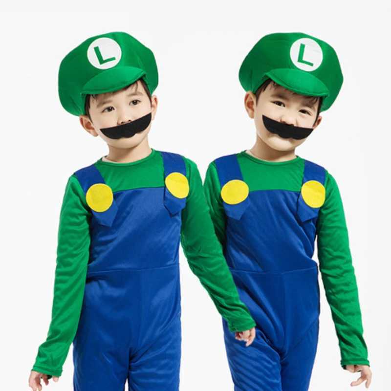 Game Anime Halloween Costumes for The Funny Super Brothers Mario Children Fantastic Edition Suits W250117