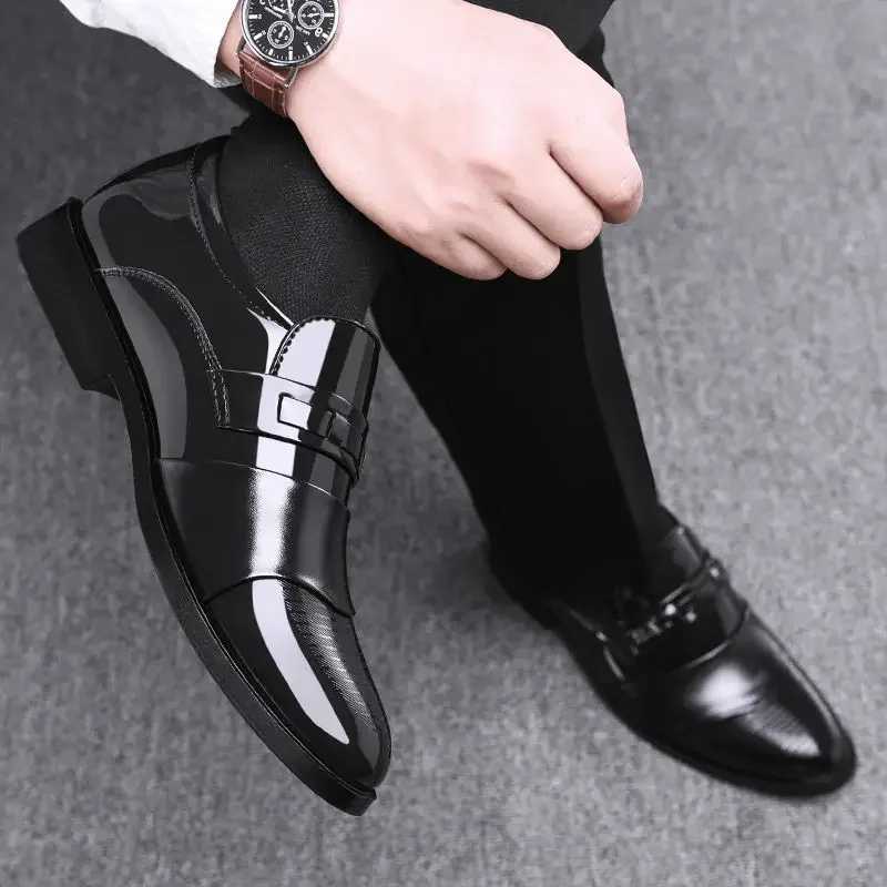 Men Shoes Formal Fi Business Dress Slip Dress Shoes Mens Oxfords Footwear High Quality Leather Shoes For Men LoafersXJ250118