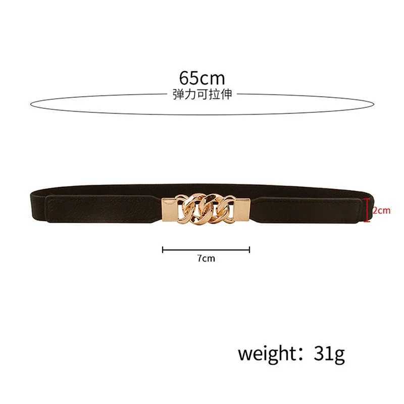New Style Belt Womens Thin Belt Slim Decorative Shirt with Dress Multi-ring Buckle Elastic High Elastic Atmosphere Summer W250120