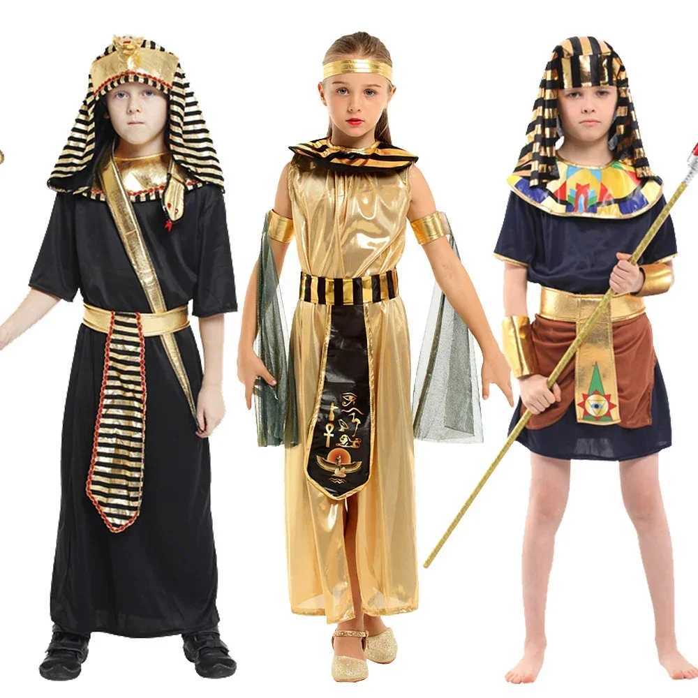 Children Ancient Egypt Egyptian Pharaoh Cleopatra Prince Princess Costume for Kids Cosplay Anime Cosplay W250117