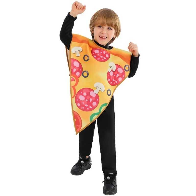 2024 New Halloween Food Cos Costumes Pizza Role Playing Costumes Childrens School Stage Performance Costumes W250117