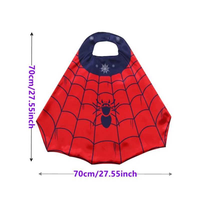 Cartoon Superhero Costume Set for Boys and Girls Halloween Dress Up Spider Cape and Mask with Wristband W250117