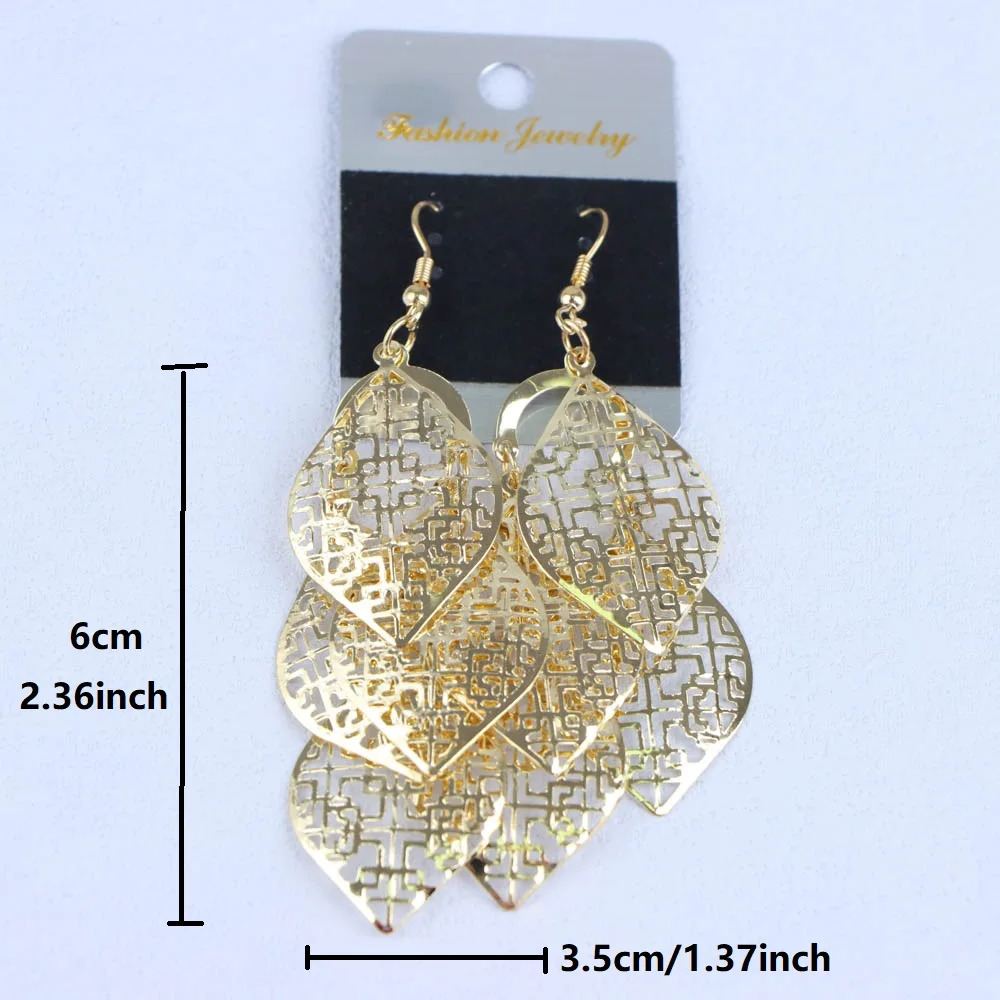 10/20/30/50Pairs Bohemian Fashion Butterfly Leaf Spiral Waterdrops Pendant Earrings For Women Charm Jewelry Party Gift Wholesale 250120