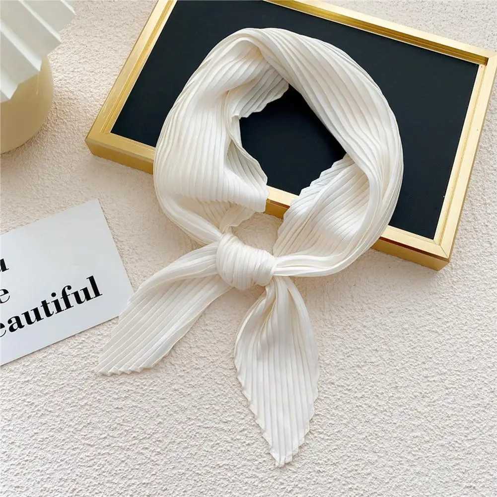 Super Soft Chic Thin Crinkled Scarf Neck Wear Temperament Female Scarf Pleated for Outdoor W250118