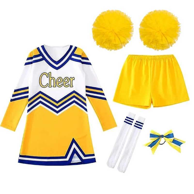 5 pieces/set for childrens competition cheerleading girls boys school team uniforms childrens performance costumes class set children girls school set
