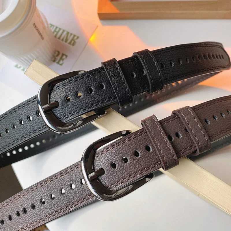 Unisex PU Leather Belt for Woman Luxury Brand Vintage Pin Buckle Jeans Waist Belts Men Ladies Retro Black Strap belt women W250120