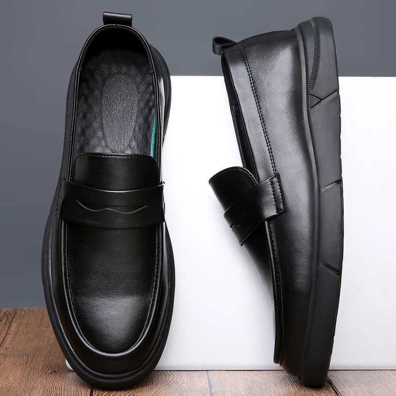 Genuine Leather Loafers Men New Comfy Mens Boat Flats Fi Brand Style Man Casual Shoes Versatile Dress Footwear Drive ShoesXJ250118