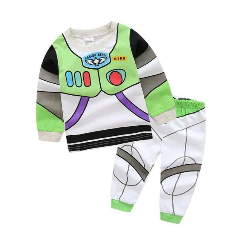 Children Costumes Anime Cartoon Woody and Buzz Lightyear Cosplay Costume Boy Girl Sweatshirt and Pants Baby Pajama Set 2-piece W250117