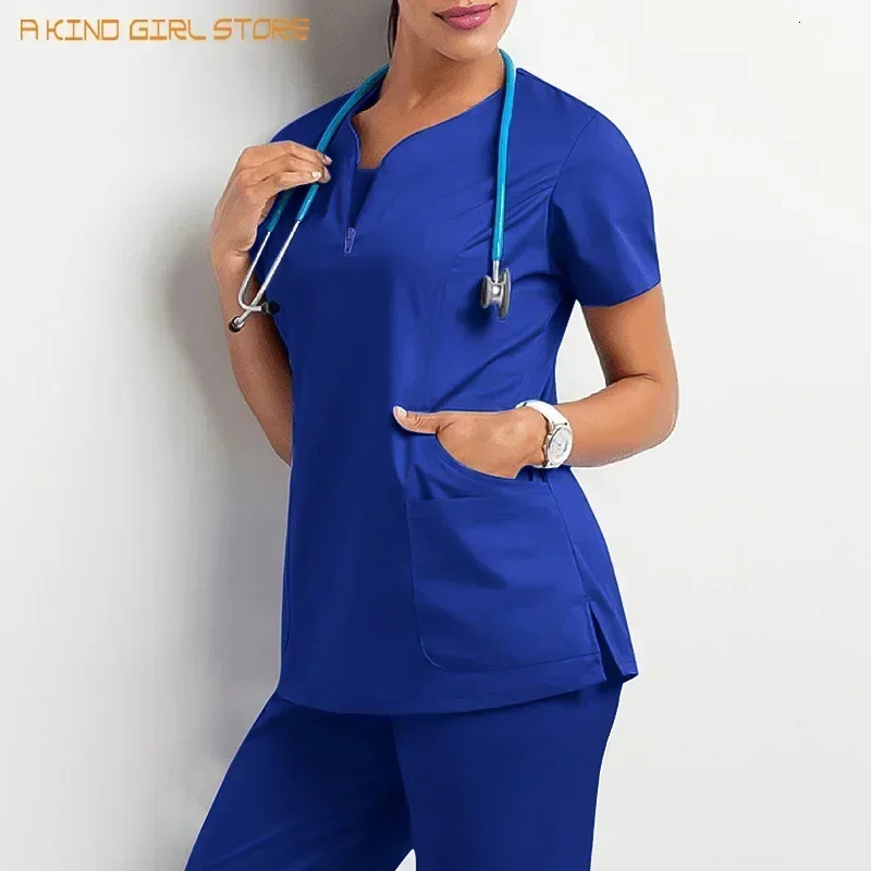Uniforms Scrub Set Nurse Beauty Salon Workwear Clinical Scrubs Top Pant Spa Doctor Nursing Tunic Suit 250121