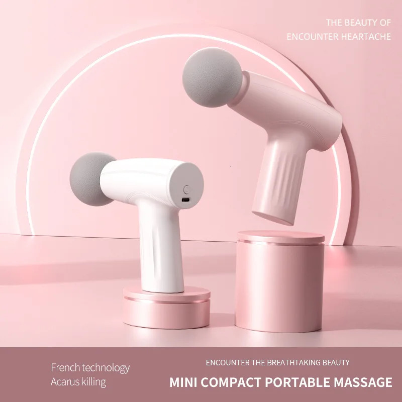Mini Pink Muscle Massage Gun Deep Tissue Handheld Therapy Fascia Massagegun Massagers 250108
